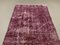 Turkish Narrow Overdyed Purple Wool Distressed Runner Rug, 1950s 9