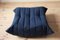 Blue Microfiber Togo Pouf and 2-Seat Sofa by Michel Ducaroy for Ligne Roset, Set of 2 7