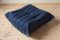 Set of Blue Microfiber Togo Pouf and 2-Seat Sofa by Michel Ducaroy for Ligne Roset 6