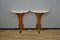 Italian Console Tables in Walnut and Pink Marble, 1920s, Set of 2, Image 2