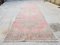 Vintage Turkish Distressed Muted Red Oushak Runner Rug, 1970s 1