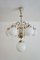 Art Deco Hungarian Chrome Glass Ceiling Lamp, 1930s, Image 4