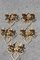 4-flügelige Clover Wandleuchte aus handgeschmiedetem & vergoldetem Eisen von Pier Luigi Colli, 1950er 2