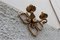 4-flügelige Clover Wandleuchte aus handgeschmiedetem & vergoldetem Eisen von Pier Luigi Colli, 1950er 8