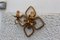 Hand Forged and Gilded Iron Four-leaf Clover Sconce by Pier Luigi Colli, 1950s, Image 11