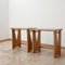 Mid-Century Oak Side Tables by Guillerme et Chambron, 1960s, Set of 2, Image 3