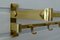 Vintage Art Deco Wall Mounted Coat & Hat Rack in Brass 7