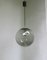 Vintage Chrome Plated Glass Tourmaline Globe Ceiling Lamp from Peill & Putzler 1