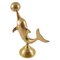 Italian Art Deco Gilded Brass Dolphin Statue, 1930s 3