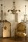 Antique Art Nouveau Italian Crystal and Chiseled Brass Chandelier, 1900s, Image 3