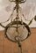 Antique Art Nouveau Italian Crystal and Chiseled Brass Chandelier, 1900s 6