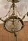 Antique Art Nouveau Italian Crystal and Chiseled Brass Chandelier, 1900s, Image 6