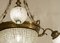 Antique Art Nouveau Italian Crystal and Chiseled Brass Chandelier, 1900s 5