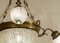 Antique Art Nouveau Italian Crystal and Chiseled Brass Chandelier, 1900s, Image 5