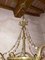 Antique Art Nouveau Italian Crystal and Chiseled Brass Chandelier, 1900s 14