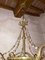 Antique Art Nouveau Italian Crystal and Chiseled Brass Chandelier, 1900s, Image 14