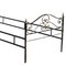 Vintage Italian Black and Gold Painted Wrought Iron Single Bed, 1950s 6