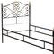 Vintage Italian Black and Gold Painted Wrought Iron Single Bed, 1950s 5