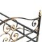 Vintage Italian Black and Gold Painted Wrought Iron Single Bed, 1950s 4