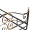 Vintage Italian Black and Gold Painted Wrought Iron Single Bed, 1950s, Image 4