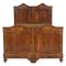 19th Century Neoclassical Solid Blond Walnut and Walnut Veneer Double Bed from Bassano Manufactures 3