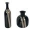 Black Murano Glass and White and Golden Enamel Vases Attributed to Tapio Wirkkala, 1960s, Set of 2 1