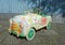 Vintage Painted Children's Steel Pedal Car, 1940s 12