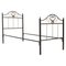 Italian Bronzed Wrought Iron Single Bed, 1950s, Image 1