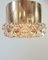 Lampade da soffitto vintage in metallo cromato e cristallo di Kinkeldey, anni '70, set di 2, Immagine 1
