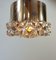 Lampade da soffitto vintage in metallo cromato e cristallo di Kinkeldey, anni '70, set di 2, Immagine 8