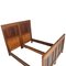 Antique Art Nouveau Hand Carved Cherrywood and Walnut Double Twin Bed, 1920s, Set of 2, Image 9