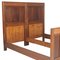 Antique Art Nouveau Hand Carved Cherrywood and Walnut Double Twin Bed, 1920s, Set of 2 13