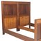 Antique Art Nouveau Hand Carved Cherrywood and Walnut Double Twin Bed, 1920s, Set of 2, Image 13