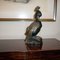 Art Deco Bronze Mandarin Duck with Tuft Sculpture by Marie Louise Simard, 1920s 3