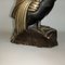 Art Deco Bronze Mandarin Duck with Tuft Sculpture by Marie Louise Simard, 1920s 11