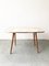 Mid-Century White Formica, Brass, and Oak Coffee Table, Image 4