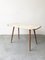 Mid-Century White Formica, Brass, and Oak Coffee Table, Image 1