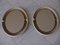 White Oval Bathroom Mirrors, 1970s, Set of 2, Image 1