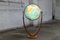 Vintage Art Deco Glass Globe Floor Lamp with Nutwood Tuning Fork Foot from Columbus Oestergaard 13