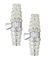 Large Mid-Century French Chrome and Glass Sconces, 1970s, Set of 2, Image 1