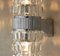Large Mid-Century French Chrome and Glass Sconces, 1970s, Set of 2, Image 4