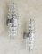 Large Mid-Century French Chrome and Glass Sconces, 1970s, Set of 2 7