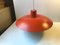 Vintage Orange PH4 / 3 Pendant Lamp by Poul Henningsen for Louis Poulsen, 1970s, Imagen 4
