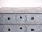 19th Century Gustavian Richly Carved Chest of Drawers with Marble Painted Top, Set of 2, Image 5