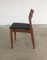 Danish Teak and Black Faux Leather Dining Chairs, 1960s, Set of 4, Image 5