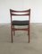 Danish Teak and Black Faux Leather Dining Chairs, 1960s, Set of 4 7