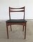 Danish Teak and Black Faux Leather Dining Chairs, 1960s, Set of 4 3