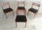 Danish Teak and Black Faux Leather Dining Chairs, 1960s, Set of 4, Image 4