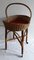 Vintage German Bamboo and Red Plastic Side Table on Wheels, 1960s, Image 5