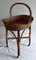 Vintage German Bamboo and Red Plastic Side Table on Wheels, 1960s, Image 2